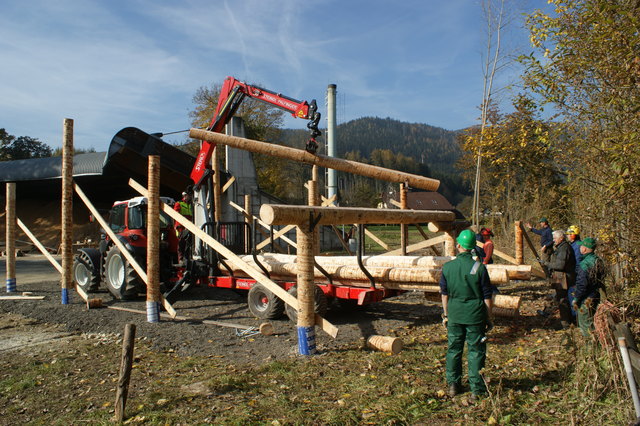 Eine Maschinenhütte entsteht
