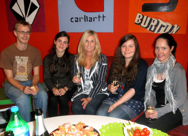 Wolfgang Dietz, Barbara Steinberger, Obfrau Claudia Haberl, Lisa Kriechbaum, Stefanie Enser (v.l.)