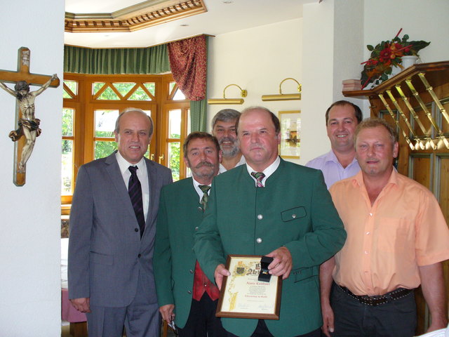 Amtsleiter Franz Haas, Bürgermeister Alois Boxrucker, Alois Steinkreß, Amtsleiter in Ruhe Alois Leithner, Alois Schreiner und Johann Koller.