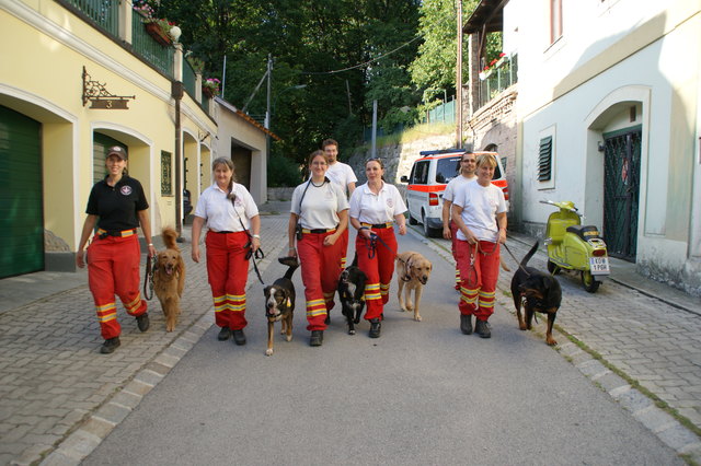 Stundenlang durchsuchten die Teams der Österreichischen Rettungshundebrigarde den Bisamberg.
