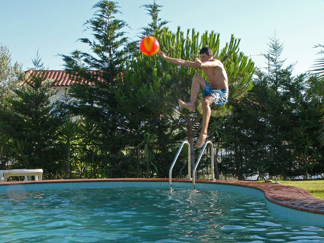 Sportliche Aktivität an einem heißen Sommertag!