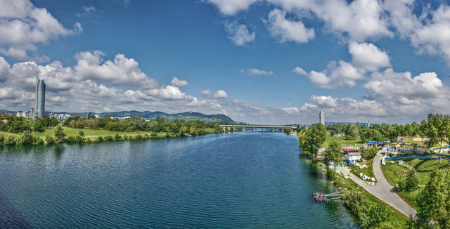 Panoramaansicht von der Neuen Donau