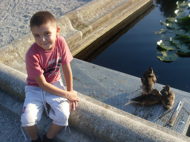 Manuel beim Enten füttern im Schönbrunn :)