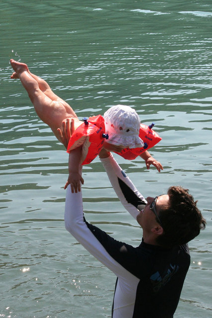 Flugtraining an der Alten Donau