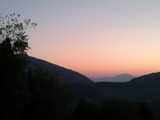 Sonnenuntergang in der Steiermark