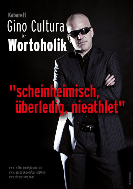 Gino Cultura in der Bar Wien "scheinheimisch, überledig, nieathlet"