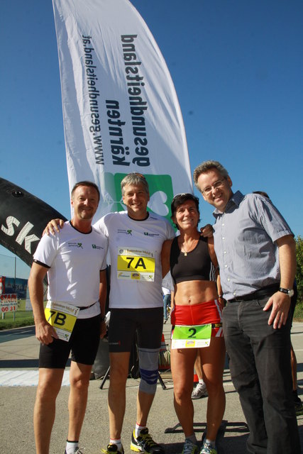 LHStv. Peter Kaiser mit Franz Wutte, Ulrike Striednig und Bgm. Andreas Scherwitzl