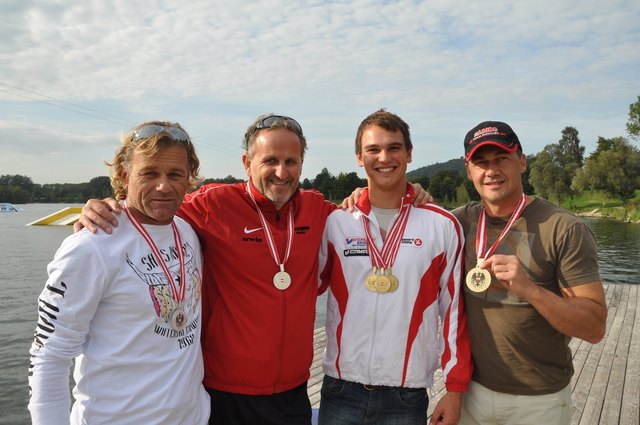 Die Läufer vom WWUTraunsee v.l. Franz Oberleitner, Erwin Puritscher, Andreas Weichhart und Daniel Dobringer