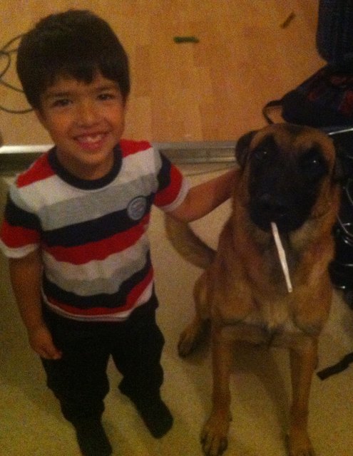 Kevin mit Sohnemann Görkem..