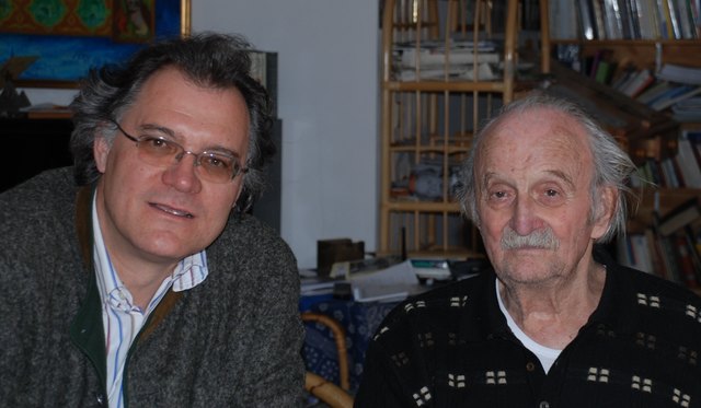 "Vice versa": Gerard Kanduth (links) und Schriftstellerfreund Janko Messner, im Mai 2008