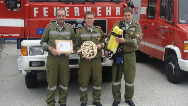 Erfolgreiche Moosburger Kameraden: Hermann Koraschnig, Thomas Duss und Manfred Moser-Huber (v. l.) | Foto: KK