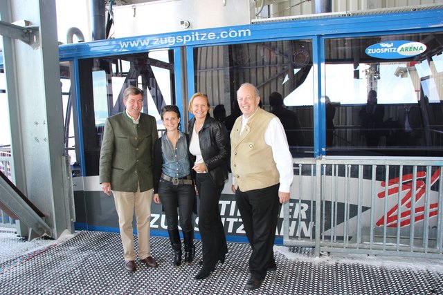 Franz Dengg, Katrin Perktold, Petra Stolba und Hermann Oberreiter beim Gipfeltreffen.