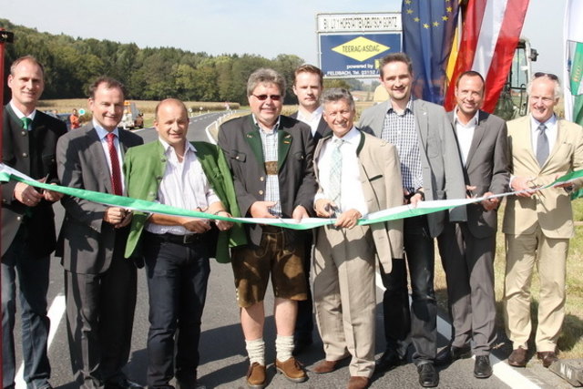 Eröffnung der generalsanierten L 211 zwischen Deutsch Goritz und Hofstätten samt neuem Radweg.