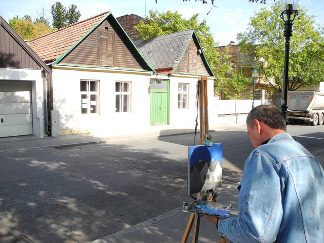 Neustifter Impressionen bei der Entstehung vor Ort. Ian Krause bei der Arbeit