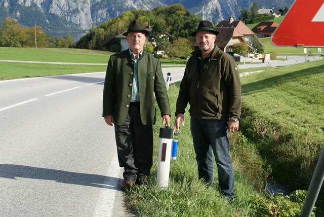 Bezirksjägermeister Alois Mittendorfer I mit Jagdleiter Alois Mittendorfer II.