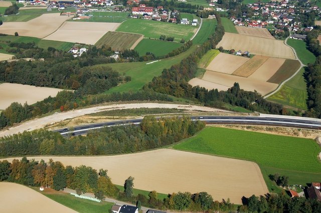 Unterweitersdorf: Der neue Übergang von der A7 auf die S10.