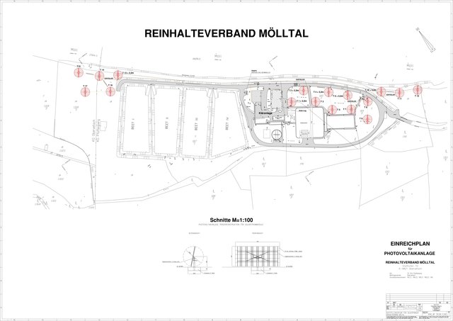 Der Einreichplan für die Photovoltaikanlage in Obervellach