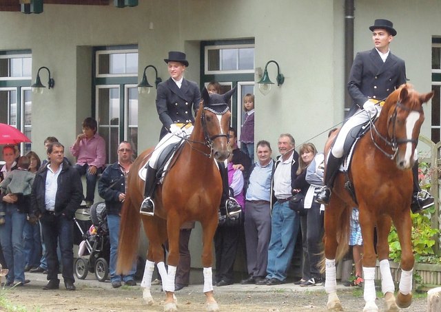Stefanie Schermann und Jürgen Loidl (r.) bei ihren vielumjubelten Auftritten
