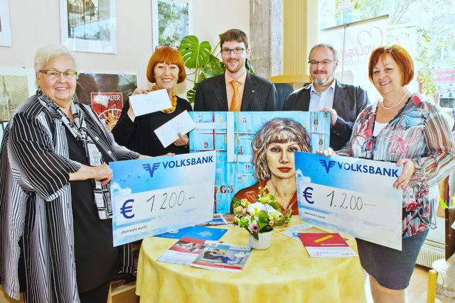Strahlende Gesichter bei Christine Haager, Elisabeth Bunka-Peklar, Christian Holzapfel, Rudi Scheer und Fritzi Pospischil