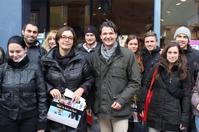 StR. Peter Weidinger mit den Grazer Studeten rund um Prof. Anke Strittmatter | Foto: KK