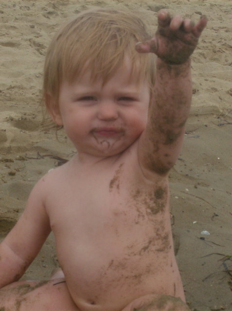 Meine Tochter am Strand