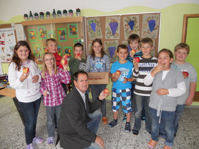 Schmecken und sind gesund: heimische Äpfel sollen wieder Eingang in den Speiseplan unserer Kinder finden.