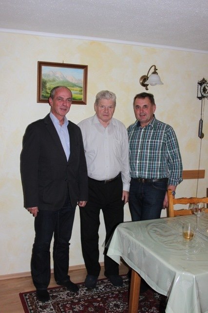 Bürbermeister Rainlad Schäfer, Karl Holzmüller und Kurt Zeilinger.