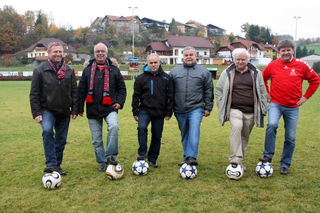 Die Trainer Franz Friedl, Arno Fop, Heinz Haider, Herbert Huebmer, Ernst Schöggl, erwin Bindreiter.