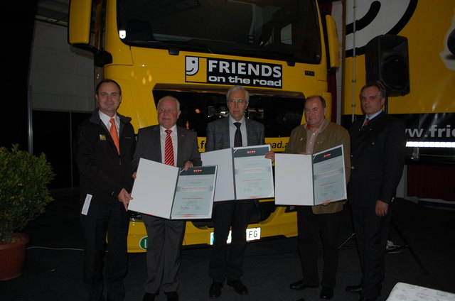 LH-Stv. Franz Steindl, KommR Gottfried Freismuth, Johann Zwinger, Franz Tonweber, Fachverbandsobmann-Stv. Albert Moder