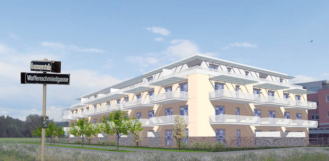Das ökologische Wohnbauprojekt von Riedergarten in der Waffenschmiedgasse in Klagenfurt