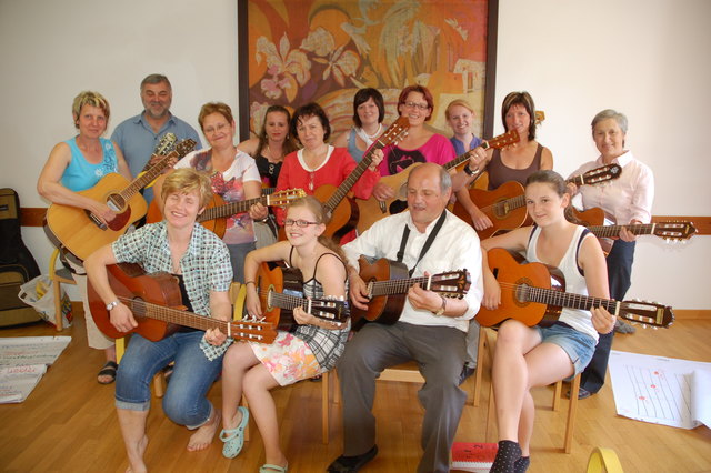 Eine der Gitarrengruppen