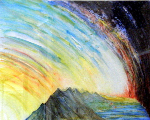 Aquarell: "Das kosmische Tor"