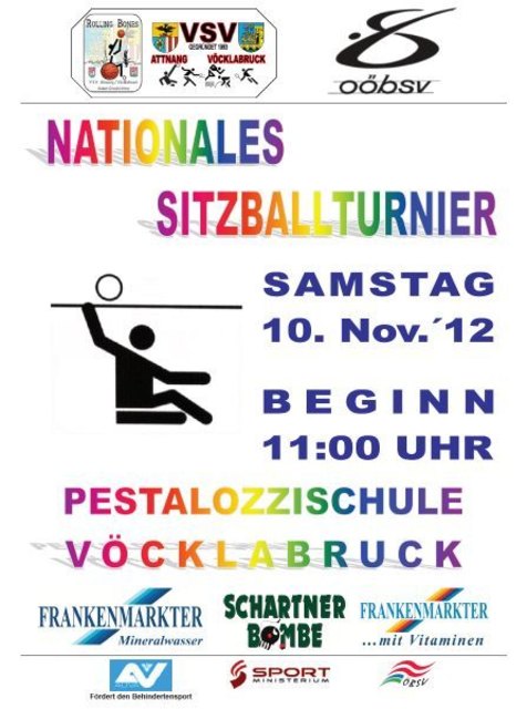 Plakat unseres Sitzballturniers