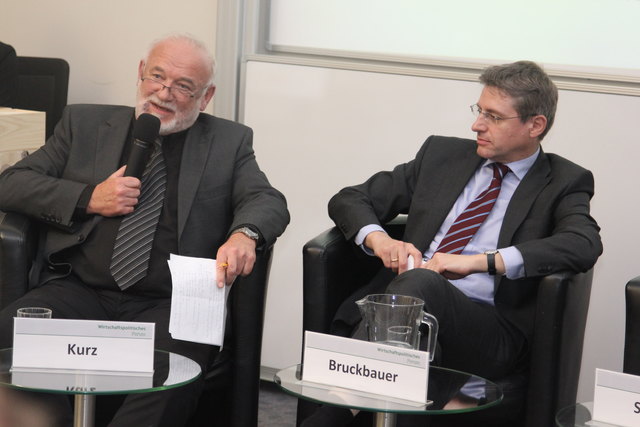 Univ.-Prof. Dr. Heinz D. Kurz (KF-Uni Graz), Mag. Stefan Bruckbauer (Bank Austria)