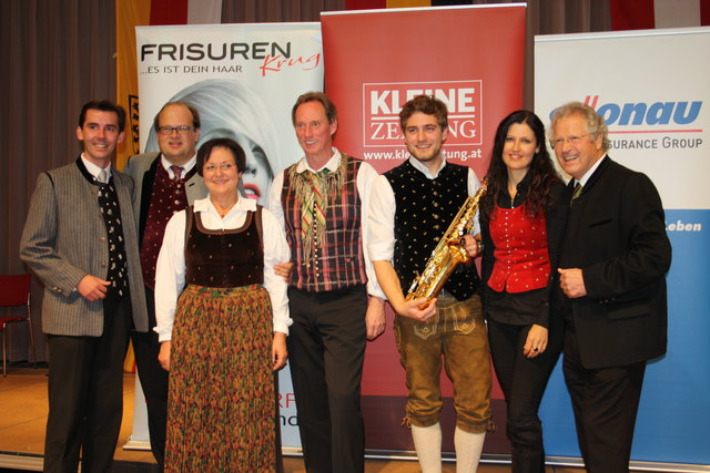 Bgm. Josef Ofner, Roland Loibnegger, Annelies Wernitznig,  Franz Mörtl,  Paulus Fina, Daniela Di Bernardo und Richi Di Bernardo | Foto: KK