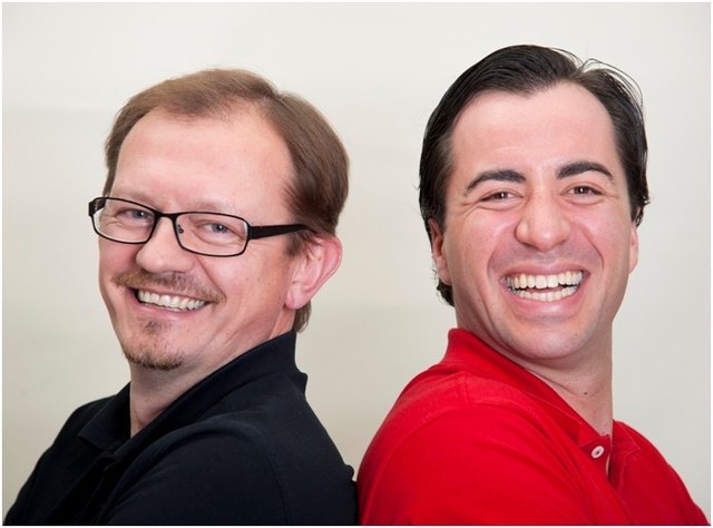 Das Seminarkabarett-Duo, Rudi Silvan und Marcus Kutrzeba.