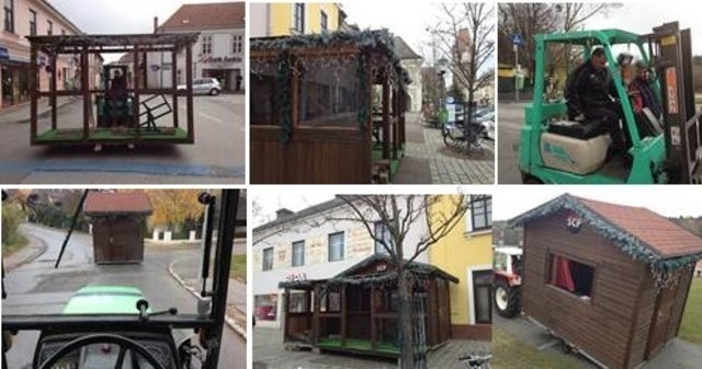 Heute wurde der SCP Punschstand in Position gebracht. Noch ist er schucklos, aber ab 15.11. ab 18:00 geht's los!