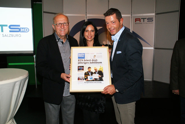 RTS-GF Sepp Aichinger, PR-Lady Carmen Holzinger, BB-GF Michi Kretz.