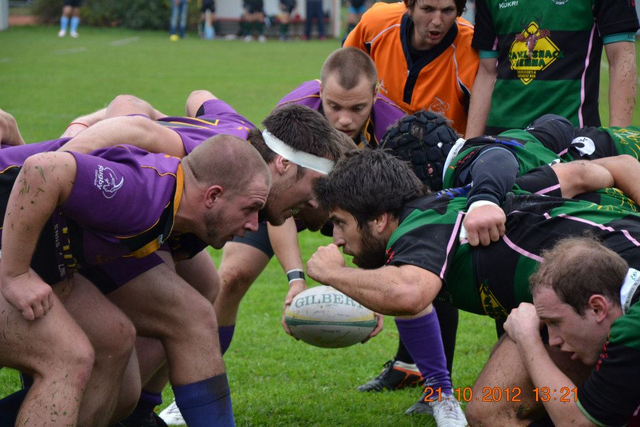 Die Spieler Lonsing,  Freudenthaler und Max Kreindl im Einsatz | Foto: Rugby Linz