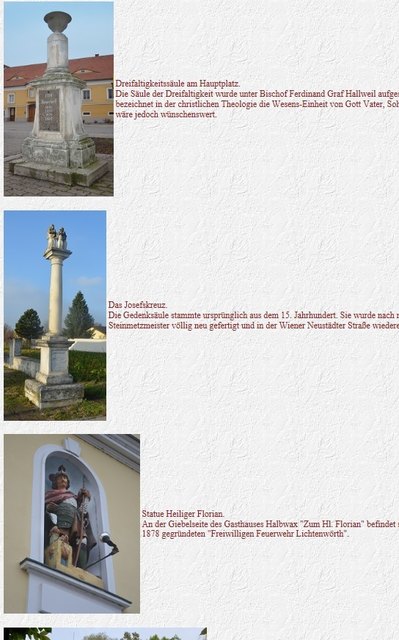 Teilansicht der neuen Webseite