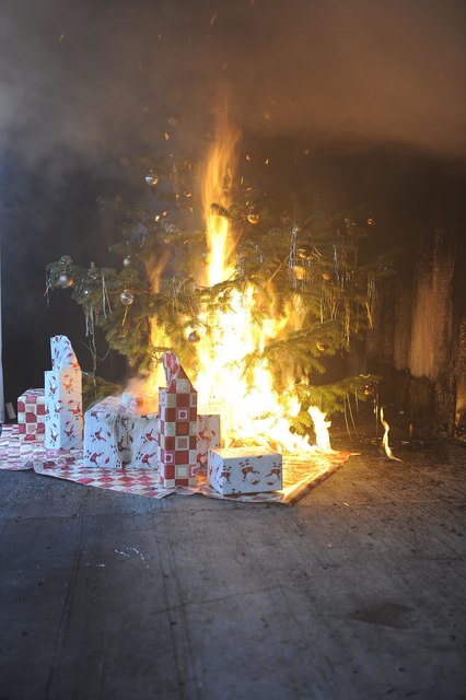 Zuerst wunderschön – im nächsten Augenblick in Flammen: Achten Sie drauf, dass die Nadeln austrocknen.