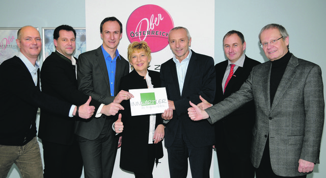Im Bild: Martin Selinger (oö. Tourismus), Günther Ringeltaube, Herbert Karer, Eva Maier (WKOÖ), Peter-Paul Frömmel (WKOÖ), Klemens Steidl (Obmann WKO Braunau) und Karl Pramendorfer (oö. Tourismus). | Foto: oö. Tourismus