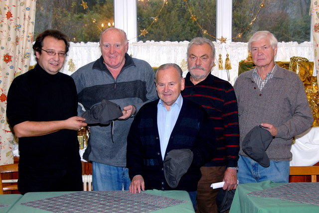 Obmann StV Michael Smetana, die Lotsen Peter Kraushofer, Otto Daxbacher, Walter Bauer und Walter Zimmermann