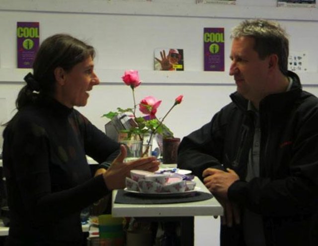 SPÖ-Bürgermeisterkandidat Dietmar Lachner im Gespräch mit Andrea Plattner. Foto: SPÖ