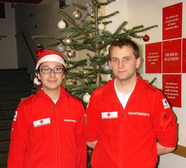 Das Team in Hartkirchen am Heiligen Abend: Christoph Knierzinger (links), Alexander Schabetsberger (rechts)