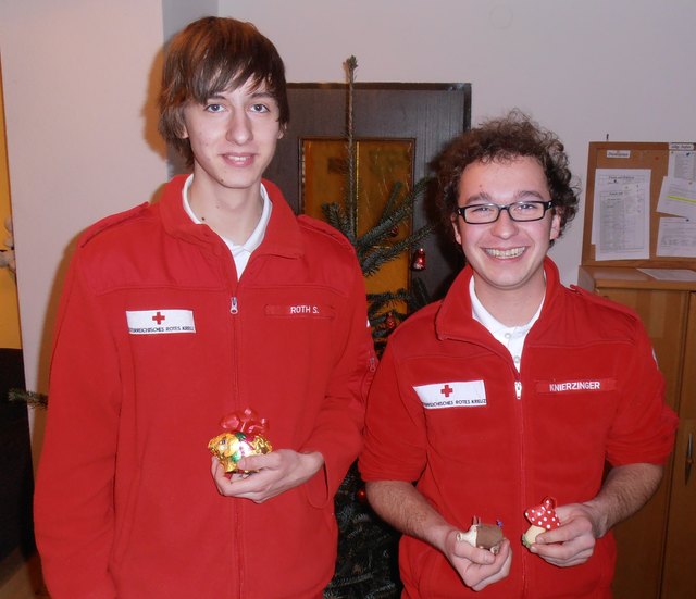 Das Team in Hartkirchen am Silvesterabend: Simeon Roth (links), Christoph Knierzinger (rechts)