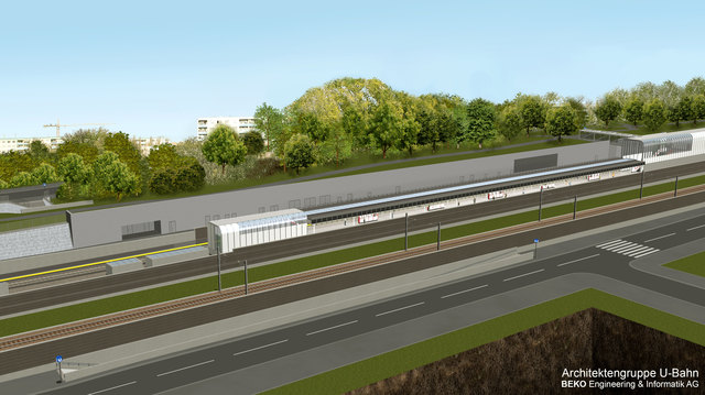 Die Visualisierung der Station Neulaa.