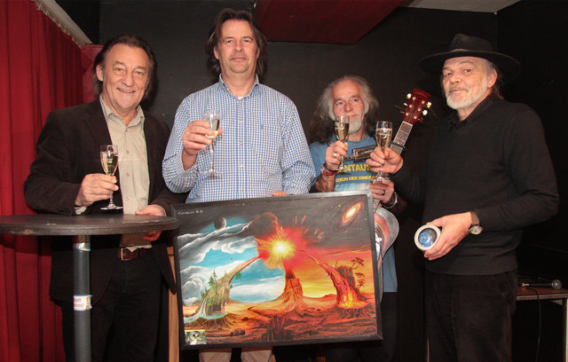 Gerhard Lippitz, Gemeinderat Günther Scheider, Maler und Musiker Centauri Alpha, Kurator H. W. Wahl