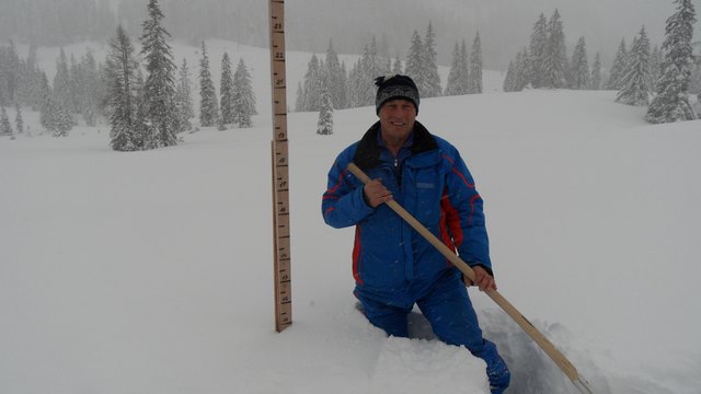 Reichlich Neuschnee auf der Wurzeralm in Spital am Pyhrn (Foto vom 7. Jänner 2013).