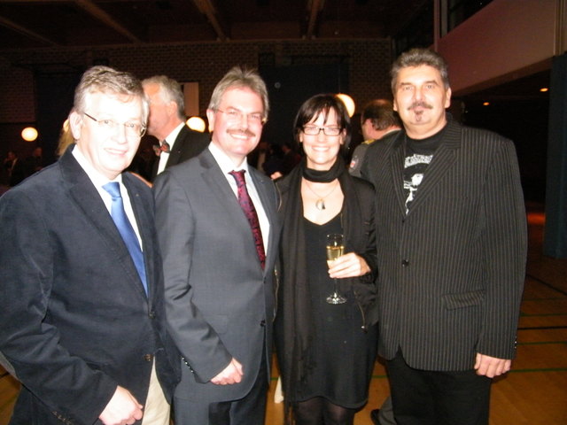 vlnr: LAbg. Willi Eigner, Landesrat Karl Wilfing, Obleute Astrid Wessely und Georg Ragyoczy - am 10.1.2013 beim Bgm.-Neujahrsempfang in der Festhalle Gablitz